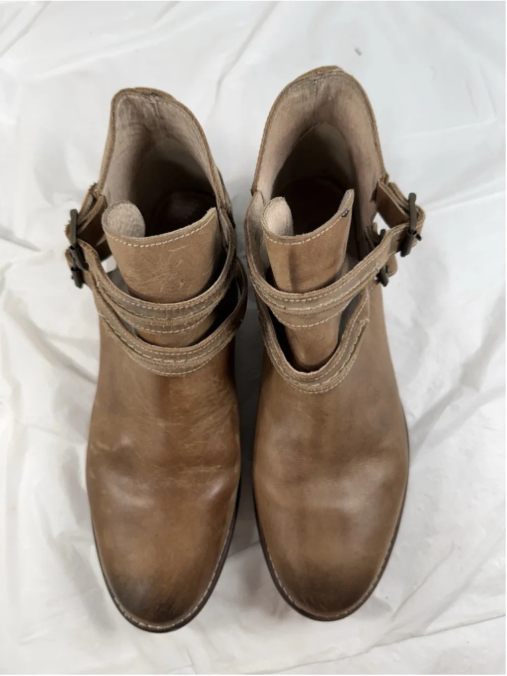 Free People Braeburn Ankle Bootie Tobacco Leather Women's 40 US 9.5 Brown